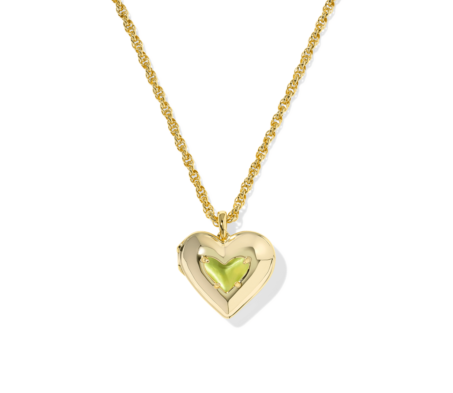 Ari Puffy Heart Locket Short Pendant Necklace