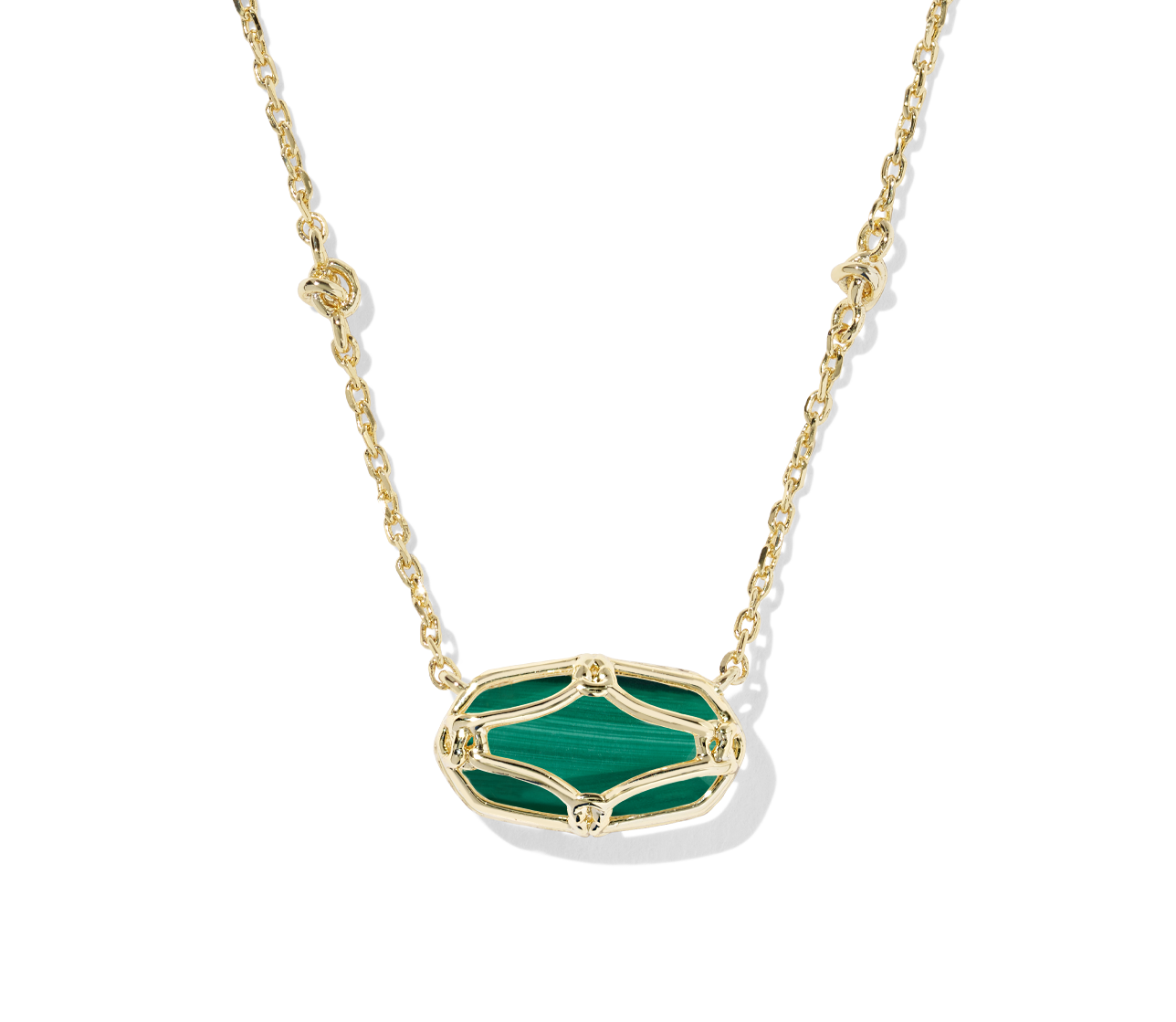 Elisa Lattice Frame Short Pendant Necklace