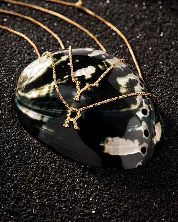 Beau Letter Y Pendant Necklace in Vintage Gold - alternate view