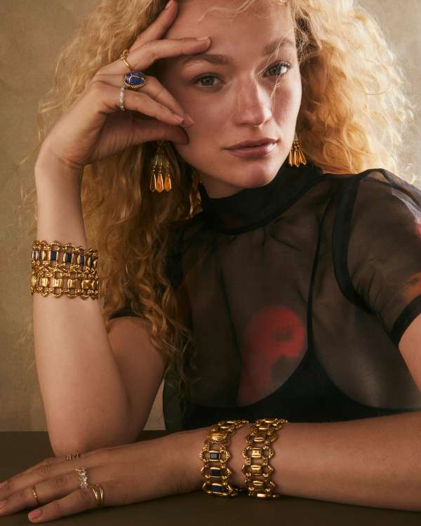 Catherine Vintage Gold Statement Bracelet - view 2