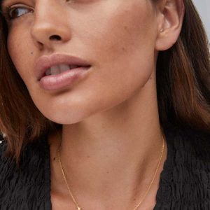 Cross Inline Necklace in 18k Gold Vermeil - alternate view