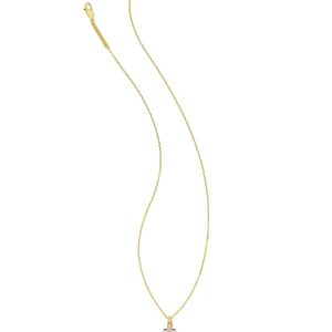 Cross 18k Gold Vermeil Stone Pendant Necklace in Blush Ivory Mother-of-Pearl - alternate view