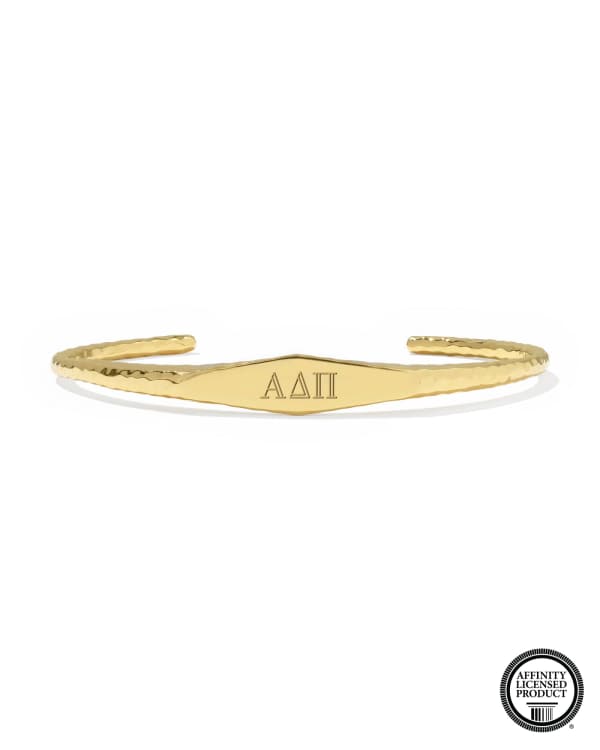 Alpha Delta Pi 18k Yellow Gold Vermeil Davie Cuff Bracelet