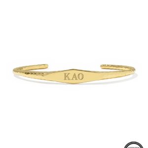 Kappa Alpha Theta 18k Yellow Gold Vermeil Davie Cuff Bracelet