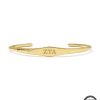 Zeta Tau Alpha 18k Yellow Gold Vermeil Davie Cuff Bracelet