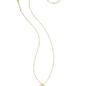 Meredith 18k Gold Vermeil Locket Necklace in White Topaz - alternate view