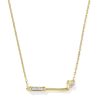 Diamond Accent Golf Club 14k Yellow Gold Necklace