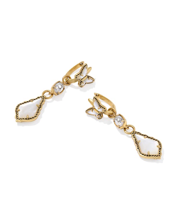 Dolly Parton x Kendra Scott Butterfly Vintage Gold Convertible Drop Earrings