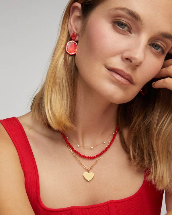 Emery Gold Beaded Strand Necklace - alternate view