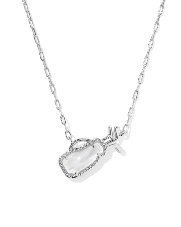 Golf Silver Short Pendant Necklace