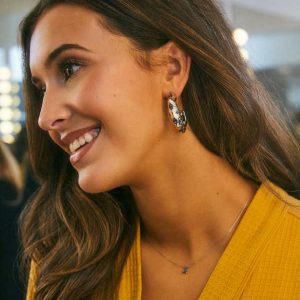 Holland Silver Hoop Earrings - view 2