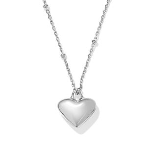 Jasmine Heart Pendant Necklace in Sterling Silver