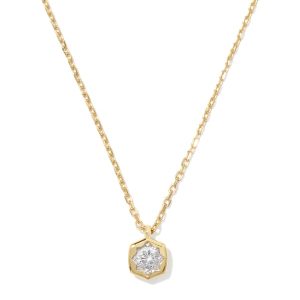 0.16 ct Lab Grown Diamond Davie Star Pendant Necklace in 18k Yellow Gold Vermeil