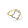 0.25 ct Lab Grown Diamond Dira 14k Yellow Gold Open Frame Band Ring