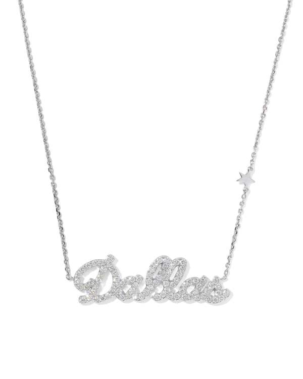 0.67 ct Lab Grown Diamond Dallas 14k White Gold Pendant Necklace
