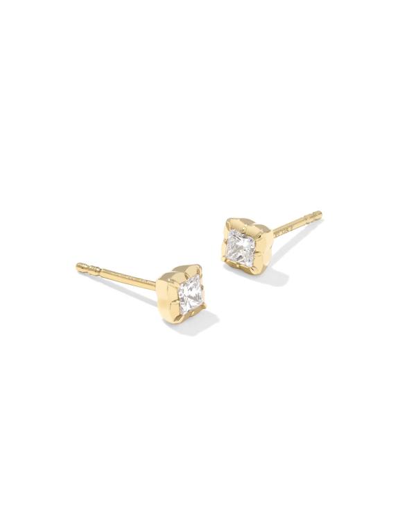 0.27 ct Lab Grown White Diamond Dira 14k Yellow Gold Studs