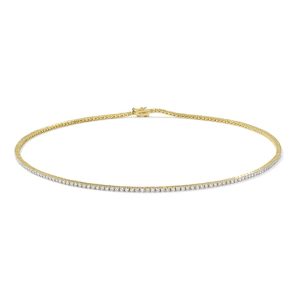 4.73 ct Lab Grown White Diamond Tennis Necklace in 14k Yellow Gold - view 2