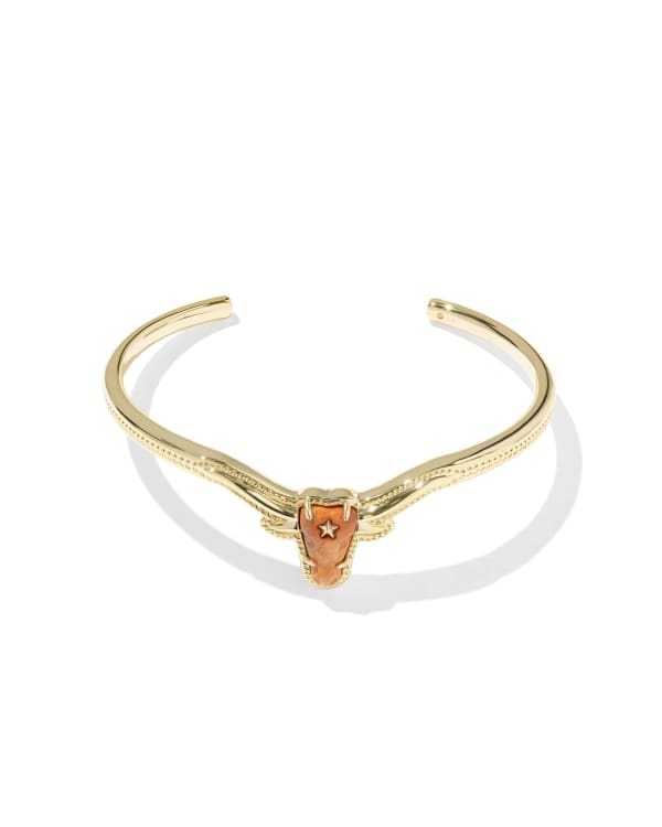 Longhorn Gold Cuff Bracelet - view 2