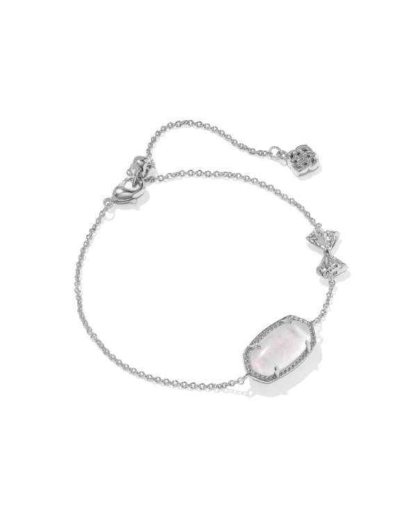 Kendra Scott x LoveShackFancy Bow Silver Elaina Delicate Chain Bracelet