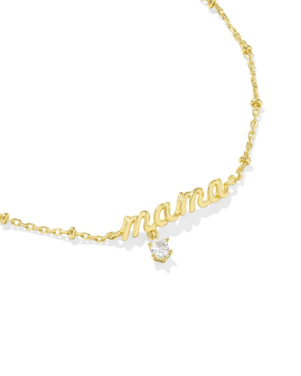 Mama Gold Crystal Delicate Chain Bracelet - view 2