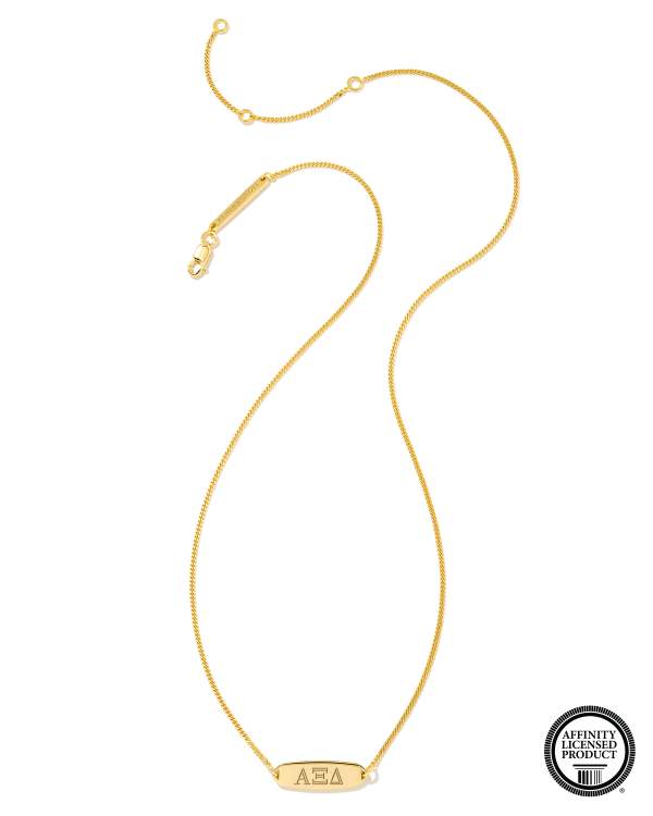 Alpha Xi Delta Pendant Necklace in 18k Gold Vermeil - alternate view