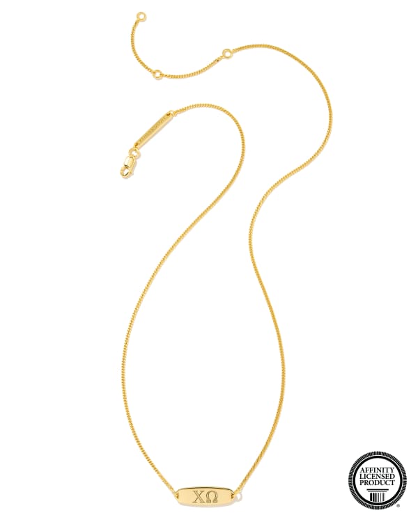 Chi Omega Pendant Necklace in 18k Gold Vermeil - alternate view