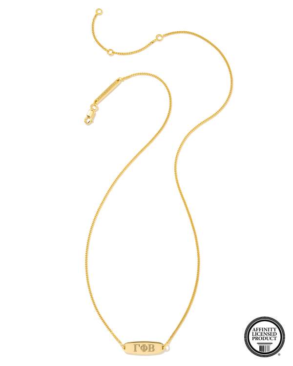 Gamma Phi Beta Pendant Necklace in 18k Gold Vermeil - alternate view
