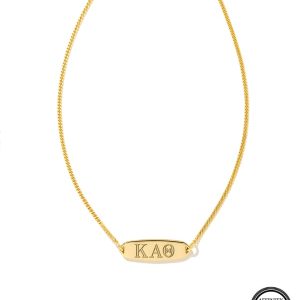 Kappa Alpha Theta Pendant Necklace in 18k Gold Vermeil