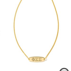 Phi Sigma Sigma Pendant Necklace in 18k Gold Vermeil