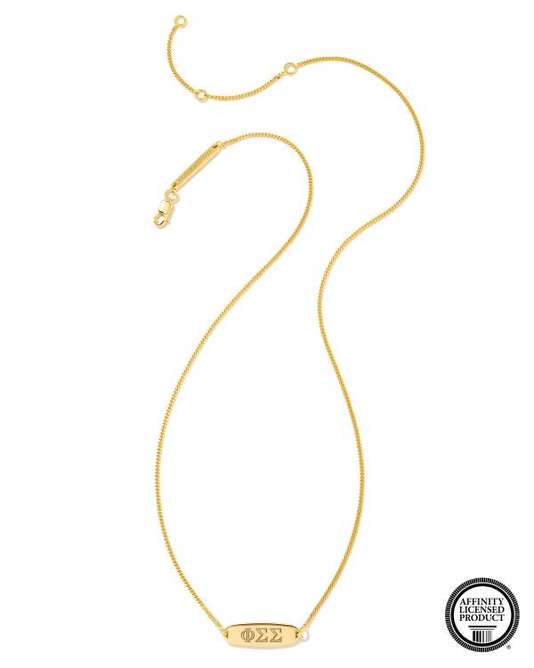 Phi Sigma Sigma Pendant Necklace in 18k Gold Vermeil - alternate view