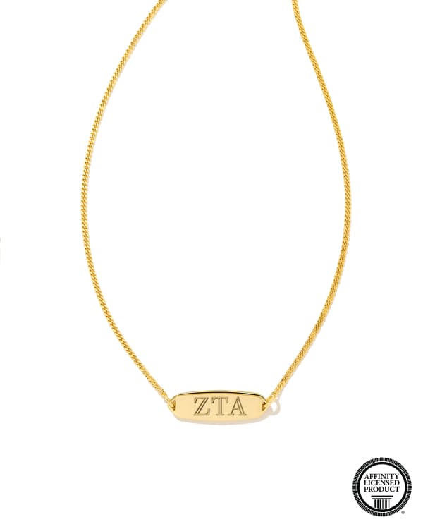 Zeta Tau Alpha Pendant Necklace in 18k Gold Vermeil