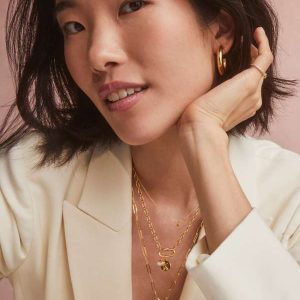 Medium Bold Tube Hoop Earrings in 18k Gold Vermeil - view 2