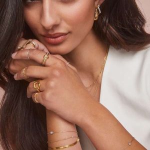 0.12 ct Michelle 14k Yellow Gold Delicate Bracelet in White Diamond - view 2