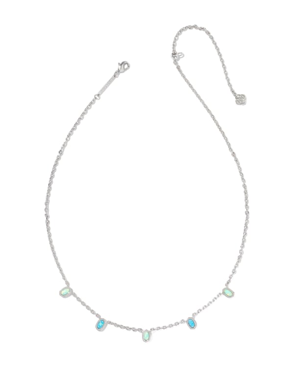 Mini Elisa Silver Strand Necklace - alternate view