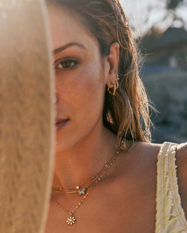 Multicolor Mirror 18k Gold Vermeil Chain Necklace - alternate view