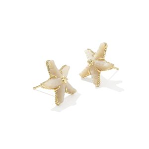 Parker Starfish Gold Stud Earrings