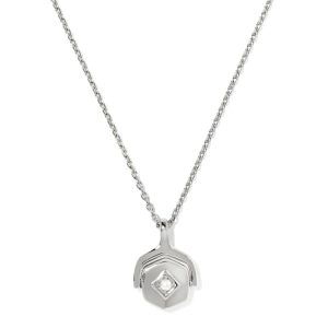 Reversible Davie Sterling Silver Short Pendant Necklace
