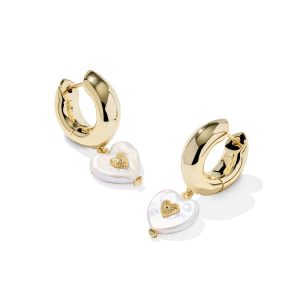 Sasha Heart Gold Huggie Earrings