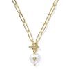 Sasha Heart Gold Link and Chain Necklace