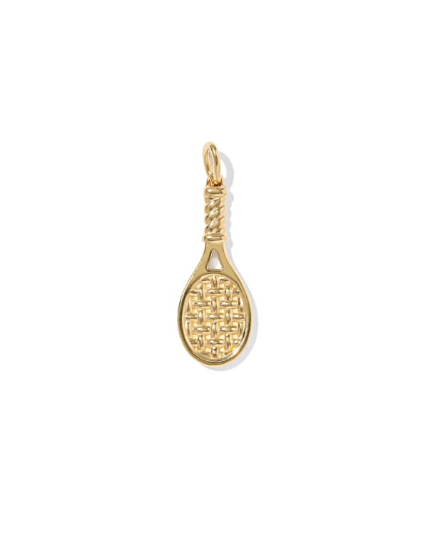 Tennis Racket 18k Gold Vermeil Charm