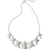 Keziah Vintage Silver Statement Necklace in Sea Green Chrysocolla