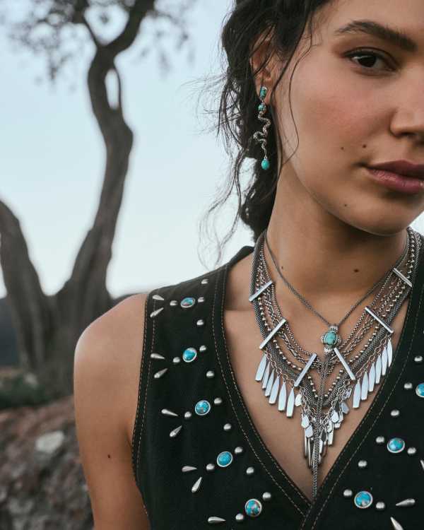 Abbie Oxidized Sterling Silver Bolo Necklace - alternate view