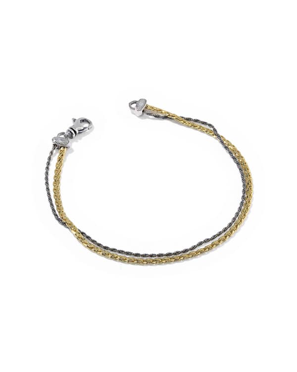 Adia Mixed Metal Link and Chain Bracelet