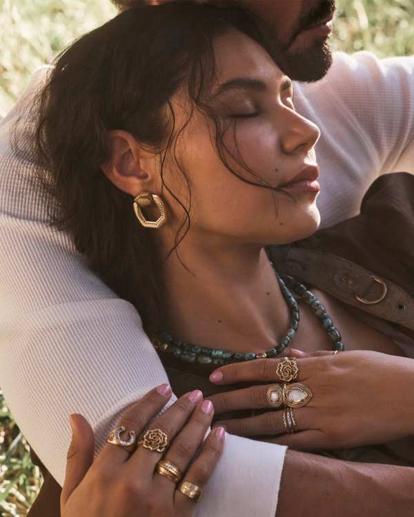 Ansel Rose Cocktail Ring in Vintage Gold - view 2