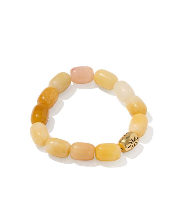 Beaded Vintage Gold Statement Stretch Bracelet