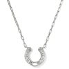 Noble Horseshoe Vintage Silver Short Pendant Necklace