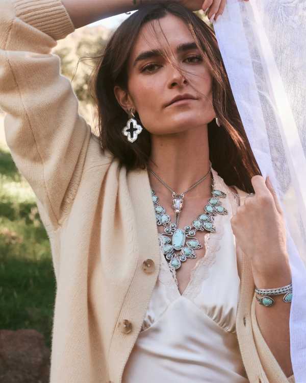 Tedi Vintage Silver Statement Necklace - alternate view