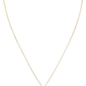 15" Thin Chain Necklace in 14k Yellow Gold