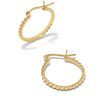 Beaded 20mm Hoop Earrings in 18k Gold Vermeil