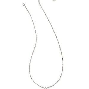 Ansel Rose Short Pendant Necklace in Vintage Silver - alternate view